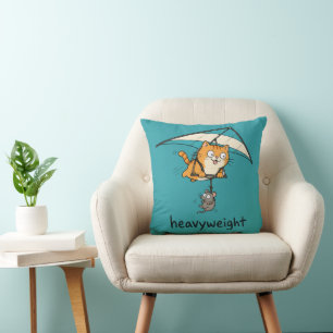 Cute Cartoon Cat Pun Design Cushion