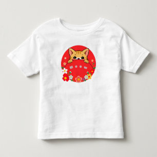 Cute Cartoon Cat with Bright Colours Toddler T-Shirt