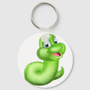 Cute Cartoon Caterpillar Worm Key Ring