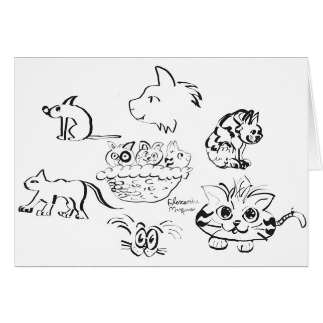 Cute Cartoon Cats (Front Horizontal)