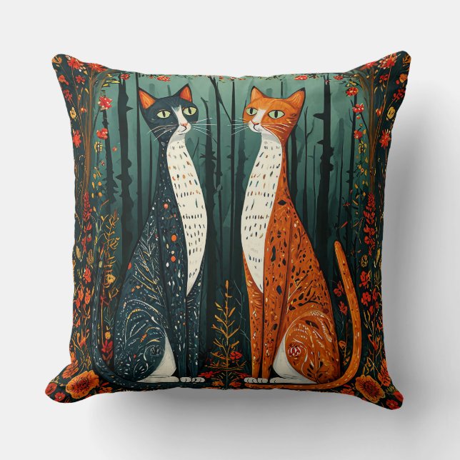 Cute cartoon cats cushion (Front)