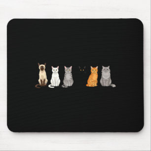 Cute Cartoon Cats For Cat Lovers Funny Cat Breed  Mouse Pad