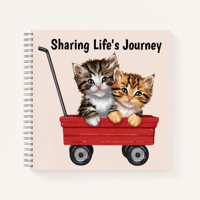 Cute Cartoon Cats Notebook (Front)