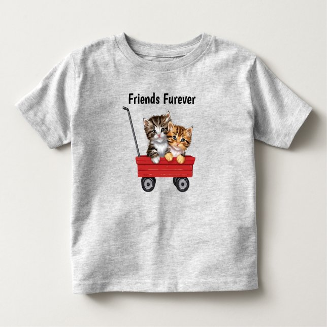 Cute Cartoon Cats Toddler T-Shirt (Front)