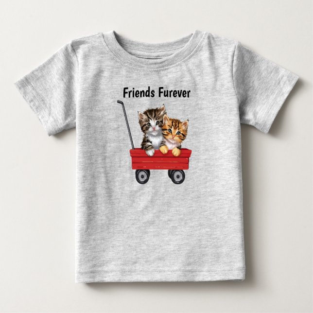 Cute Cartoon Cats Toddler Tshirt (Front)