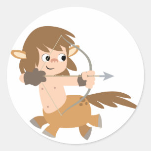 Cute Cartoon Centaur Sagittarius Baby Apparel Classic Round Sticker