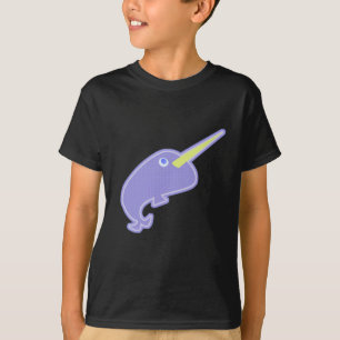 Cute Cartoon Character Narwhal Design T-Shirt
