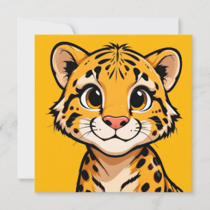 Cute Cartoon Cheetah Cub Illustration