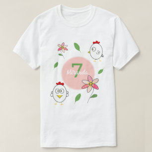 Cute Cartoon Chicken Illustration T-Shirt