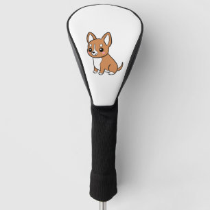 Cute cartoon chihuahua dog   golf head cover