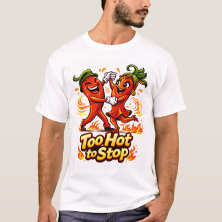 Cute cartoon chilli pepper dancing salsa T-Shirt