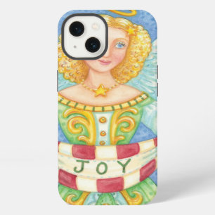 Cute Cartoon Christmas Angel Halo with Joy Banner iPhone Case