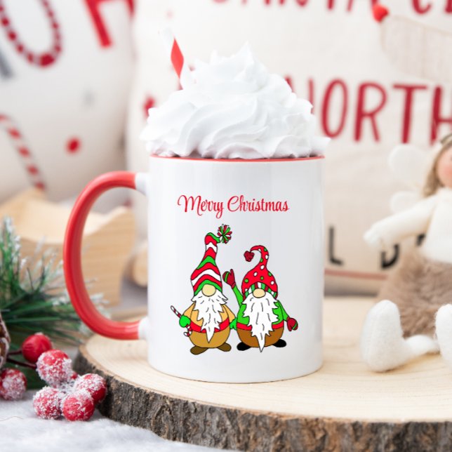 Cute Cartoon Christmas Gnomes Mug (Creator Uploaded)
