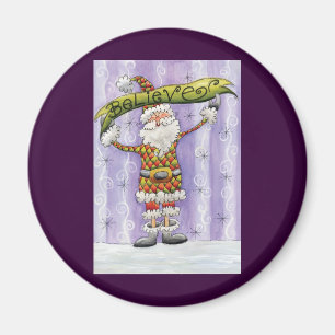 Cute Cartoon Christmas, I Believe in Santa Claus Magnet