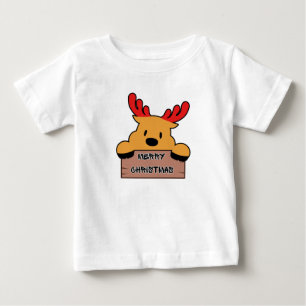 Cute Cartoon Christmas Reindeer Baby T-Shirt