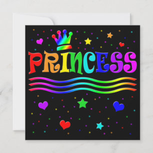 Cute Cartoon Clip Art Princess Girl Birthday Party Invitation