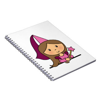 Cute Cartoon Clip Art Princess in a Pink Dress Notebook
