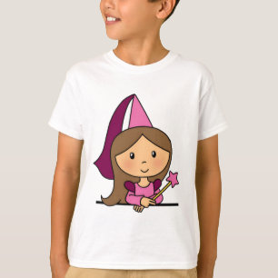 Cute Cartoon Clip Art Princess in a Pink Dress T-Shirt