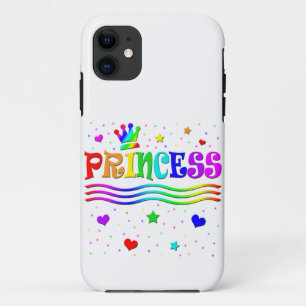 Cute Cartoon Clip Art Rainbow Princess Tiara iPhone 11 Case