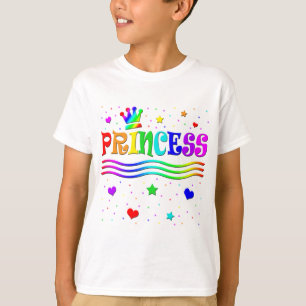 Cute Cartoon Clip Art Rainbow Princess Tiara T-Shirt