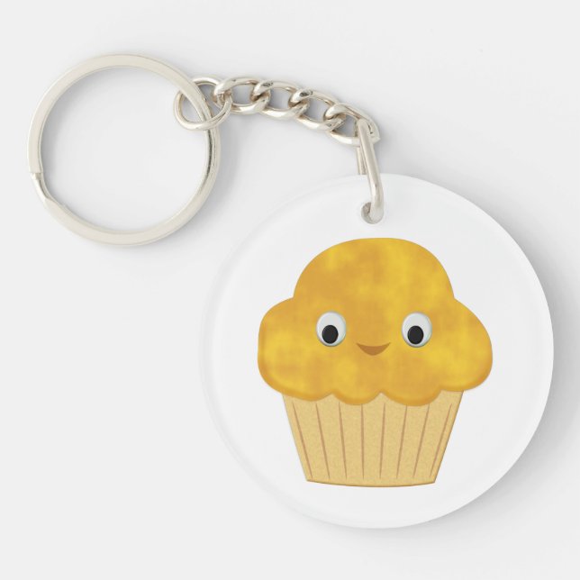 Cute Cartoon Corn Muffin Keychain (Front)