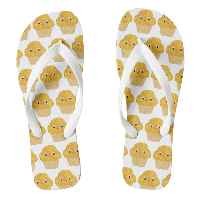 Cute Cartoon Corn Muffin Pattern Thongs (Footbed)