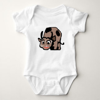 Cute Cartoon Cow Baby Bodysuit