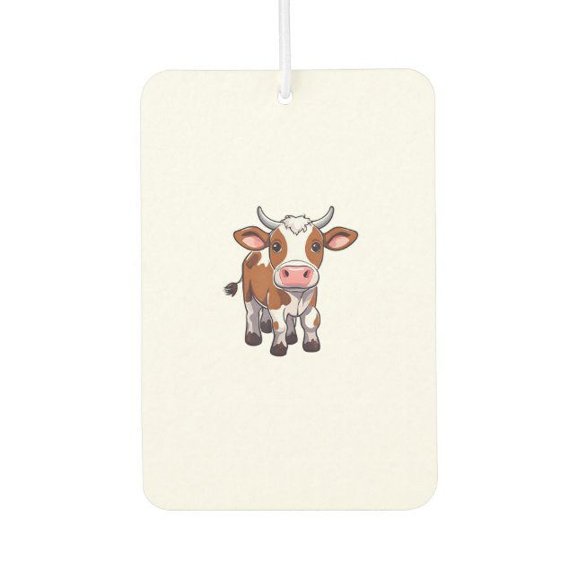 Cute Cartoon Cow  Car Air Freshener (Front)