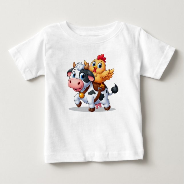 cute cartoon cow/chicken baby T-Shirt (Front)
