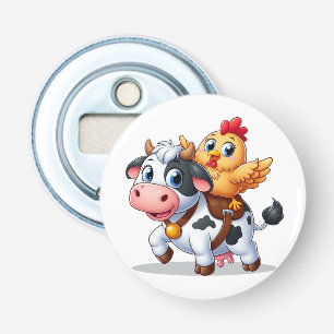 cute cartoon cow/chicken bottle opener