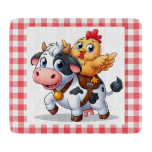 cute cartoon cow/chicken cutting board