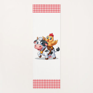 cute cartoon cow/chicken yoga mat