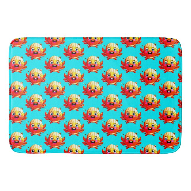 Cute Cartoon Crabs Bath Mat (Front)