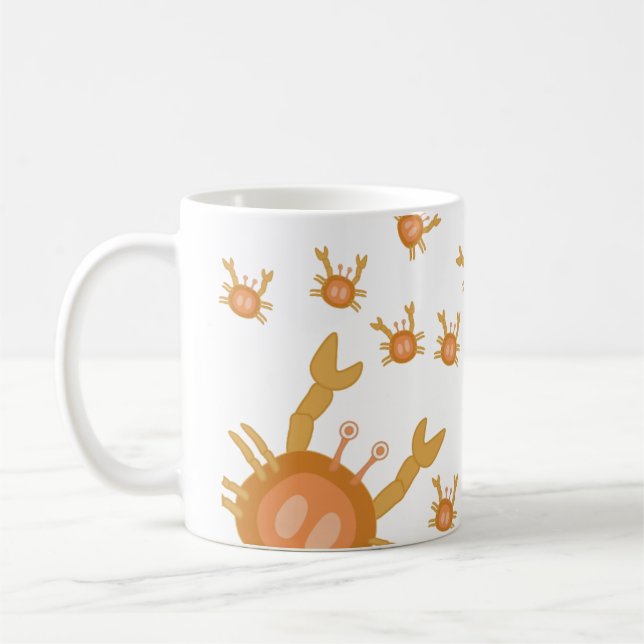 cute cartoon crabs coffee mug (Left)