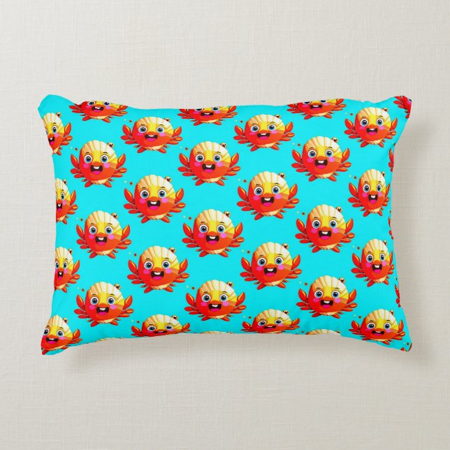 Cute Cartoon Crabs Decorative Cushion (Front)