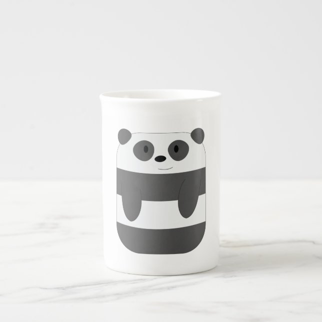 Cute cartoon cute panda bone china mug (Front)