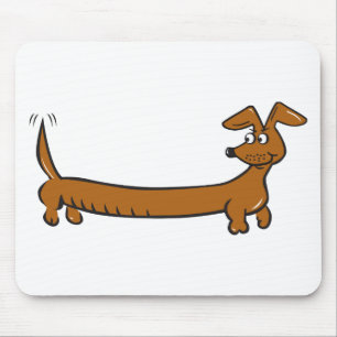 Cute Cartoon Dacjshund Mouse Pad