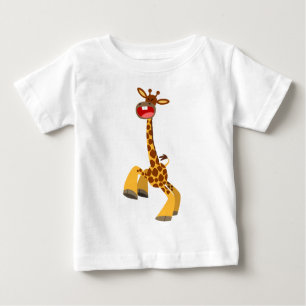 Cute Cartoon Dancing Giraffe Baby T-Shirt
