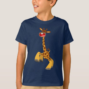 Cute Cartoon Dancing Giraffe Boys' T-Shirts