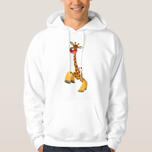 Cute Cartoon Dancing Giraffe Hoodie (Front)