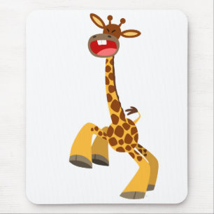 Cute Cartoon Dancing Giraffe Mousepad