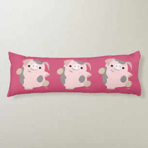 Cute Cartoon Dancing Pig Body Pillow
