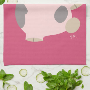 Cute Cartoon Dancing Pig Kitchen Towel