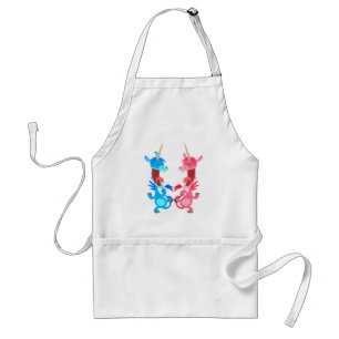 Cute Cartoon Dancing Unicorns Apron