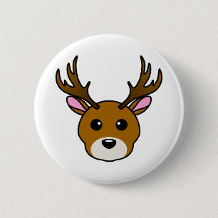 Cute Cartoon Deer 6 Cm Round Badge