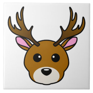 Cute Cartoon Deer Ceramic Tile