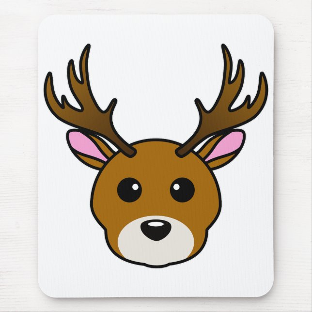 Cute Cartoon Deer Mouse Pad (Front)