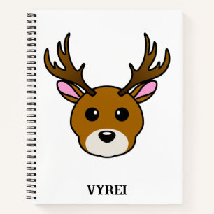 Cute Cartoon Deer Notebook