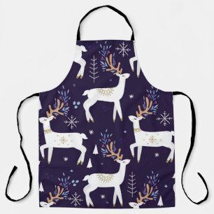 Cute cartoon deer seamless pattern, nursery backgr apron