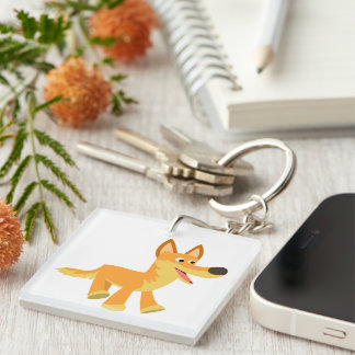 Cute Cartoon Dingo Acrylic Keychain